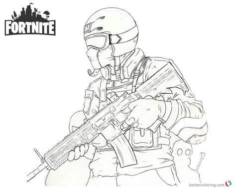 Fortnite Coloring Pages Fanart Character Drawing - Free Printable ...