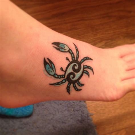 Zodiac foot tattoo | Cancer zodiac tattoo, Cancer sign tattoos, Zodiac ...