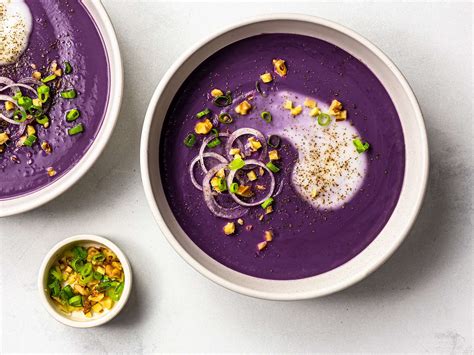 Purple yam soup with ginger and coconut - Karinokada