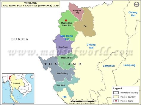 Mae Hong Son Map | Map of Mae Hong Son Province, Thailand