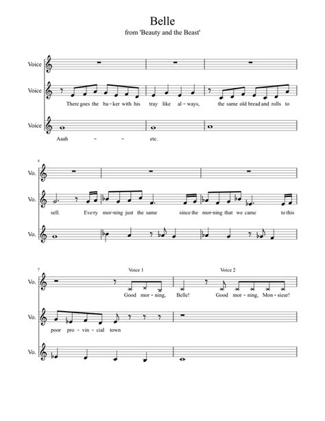 Belle (from 'Beauty and the Beast') Sheet music for Voice (other ...