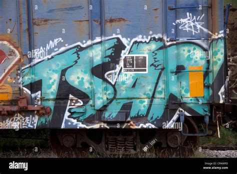 Graffiti on railroad car hi-res stock photography and images - Alamy