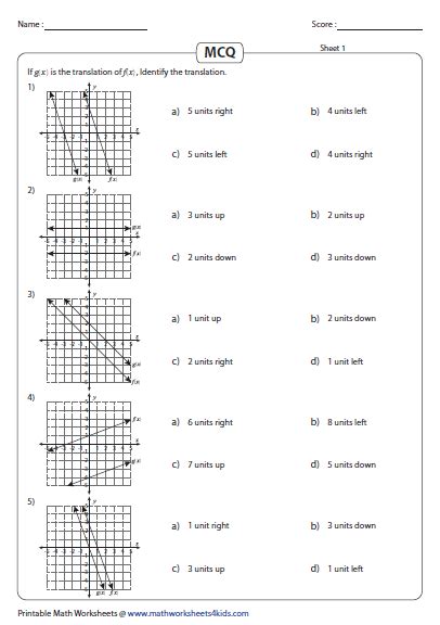 Linear Function Worksheets