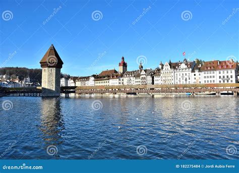 The luzern lake in winter stock photo. Image of tourism - 182275484