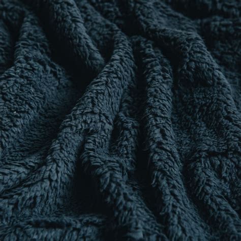 Sherpa Fleece Fabric - Navy Blue – On Trend Fabrics