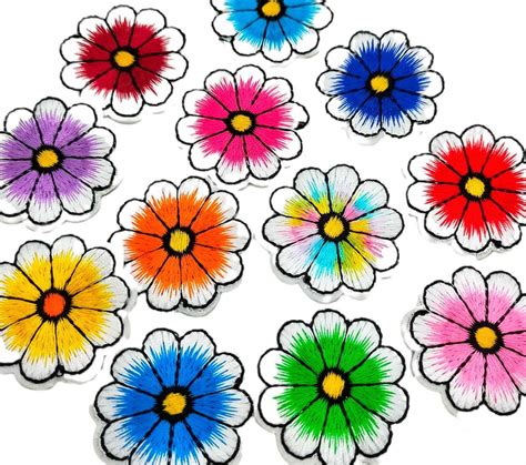 Sets of 10 Gorgeous Iron on Flower Patches - Etsy