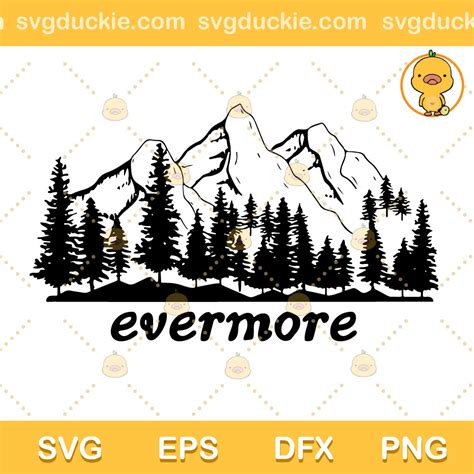 Evermore Track List Taylor Swift Song SVG, Evermore Album