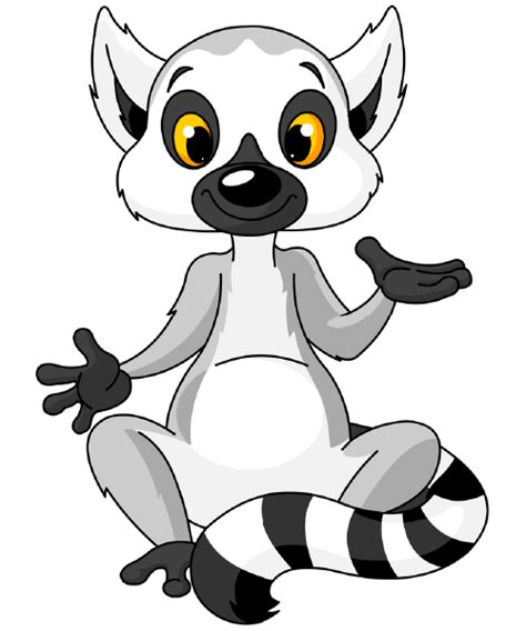 Cool Lemur | Cute animal clipart, Animal drawings, Illustration