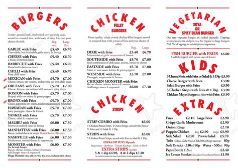 Menu at Just Burgers Plus fast food, Feltham