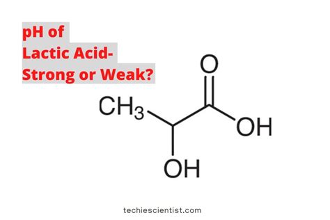 pH of Lactic Acid — Strong or Weak? - Techiescientist