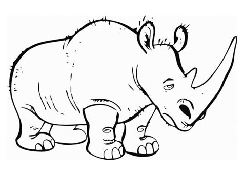 Tired animated outline rhino tattoo design - Tattooimages.biz