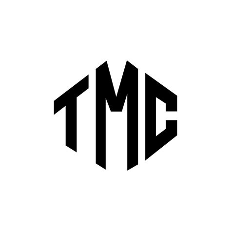 TMC letter logo design with polygon shape. TMC polygon and cube shape ...