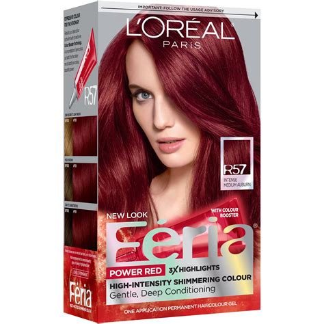 L'Oreal Paris Feria Permanent Hair Color, R57 Cherry Crush (Intense ...