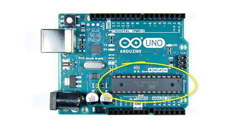 THE PARTS OF AN ARDUINO UNO PCB