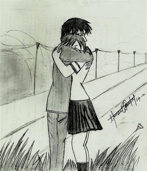 Breakup Sad Love Pencil Painting Break Up Drawing, break up anime HD ...