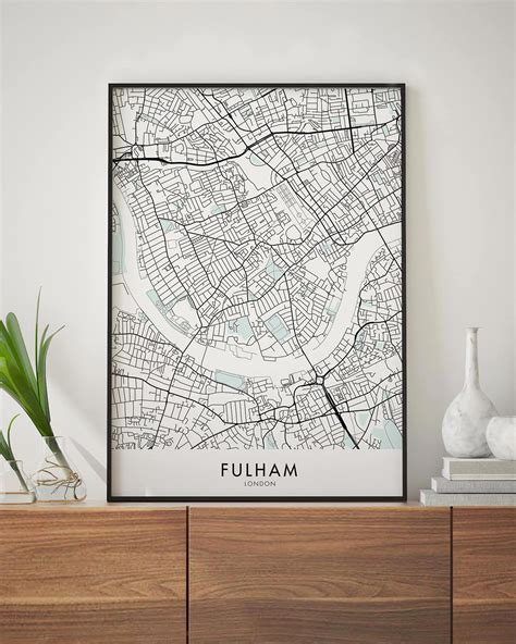 Fulham, London Map Print - Chelsea Chelsea