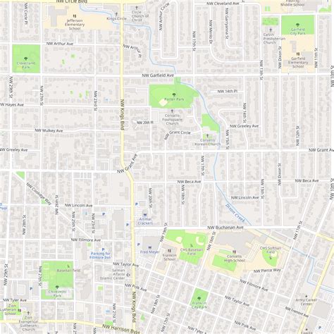 Corvallis - Modern Atlas Vector Map | Boundless Maps