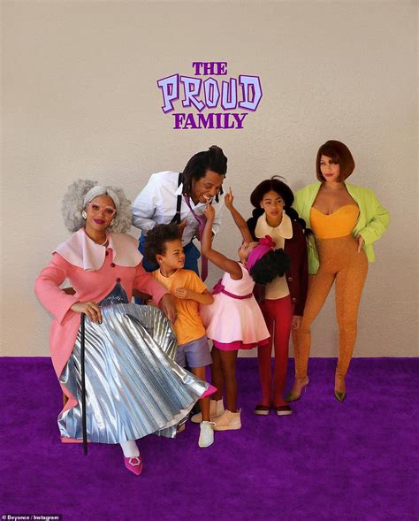 Beyonce and Jay-Z transform into The Proud Family with their three kids ...