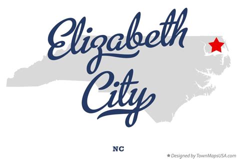 Map of Elizabeth City, NC, North Carolina