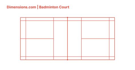 Badminton Court Dimensions & Drawings | Dimensions.com