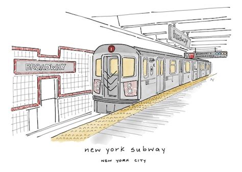 New York Subway Art Print Manhattan Painting New York Art | Etsy