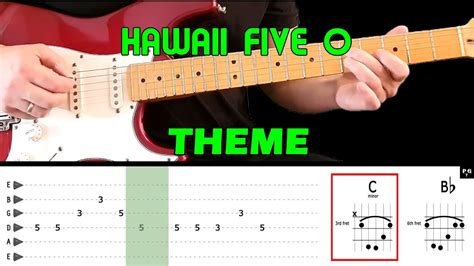 HAWAII FIVE-O - Guitar lesson - Music Theme (with tabs & chords) - The ...