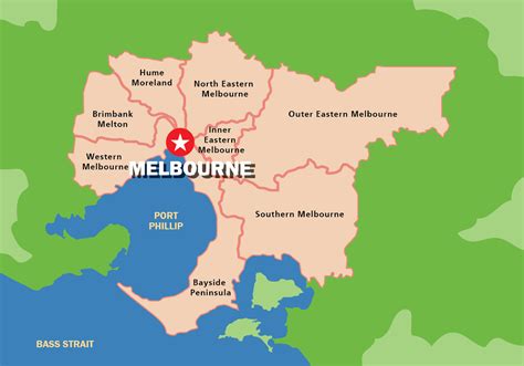 Melbourne Map 164229 Vector Art at Vecteezy