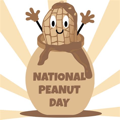 Free National Peanut Day Clipart Vector Template - Edit Online ...