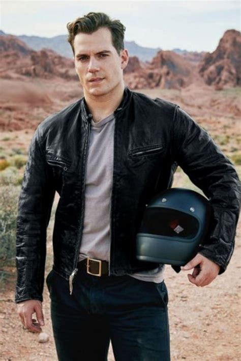 HENRY CAVILL BIKER JACKET | Celebrities leather jacket, Black leather ...