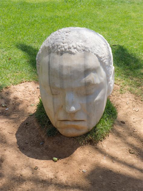 Free Images : rock, monument, statue, garden, sculpture, art, head ...