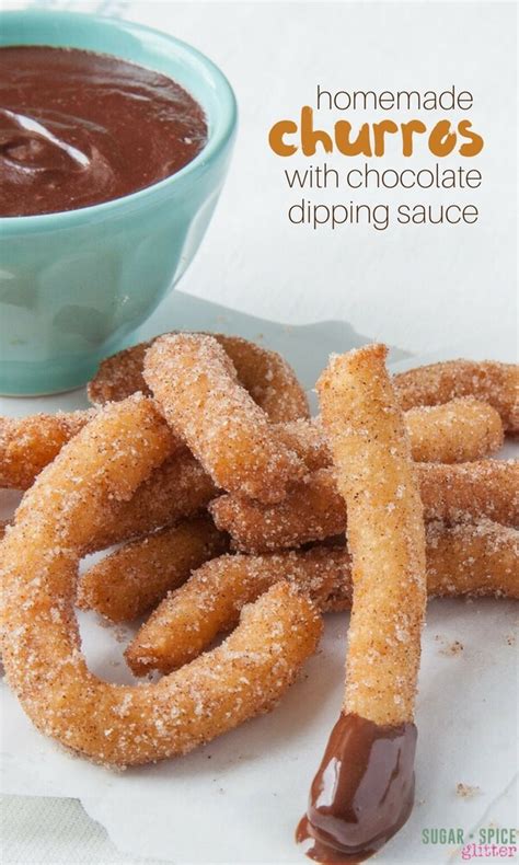 Homemade Churros with Chocolate Dipping Sauce ⋆ Sugar, Spice and Glitter