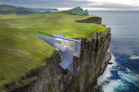 Cliff hotel with breathtaking sea views built into cliff in Iceland ...