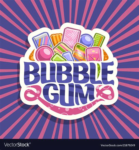 Logo for bubble gum Royalty Free Vector Image - VectorStock