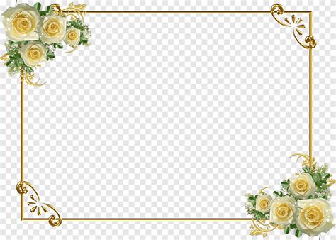 Flower Gold Borders And Frames