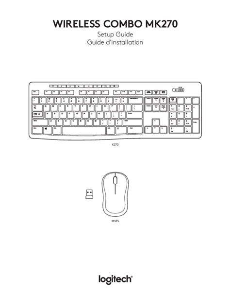 Logitech MK270 Wireless Combo Setup Guide | Quick Start Guide