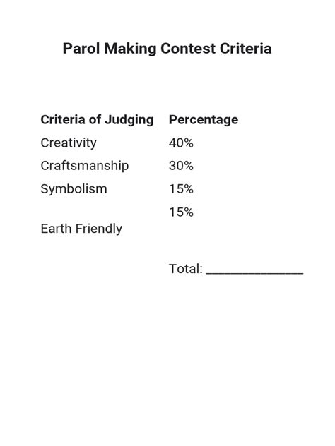 Parol Making Contest Criteria | PDF