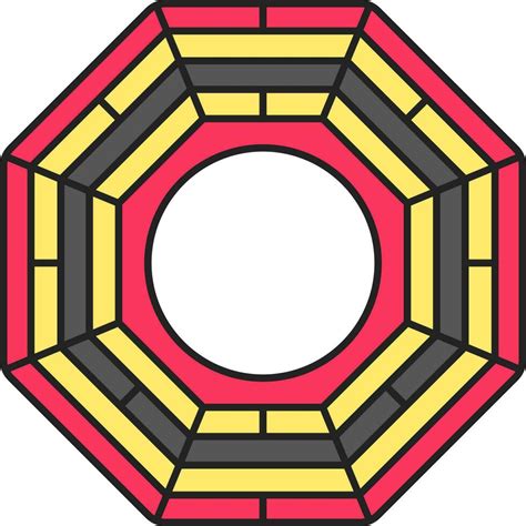 Colorful Bagua Mirror Flat Icon Or Symbol. 25077515 Vector Art at Vecteezy