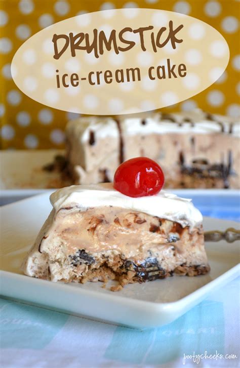 Drumstick Ice Cream Cake Recipe - Poofy Cheeks