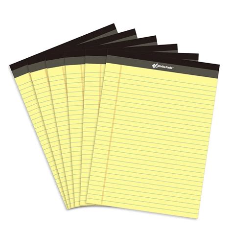 Yellow legal writing pad 6PCS A4 Memo Pad USA style 50 sheets/PCS ...