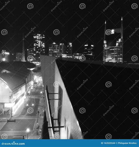 Nashville Skyline Black and White Editorial Stock Image - Image of ...