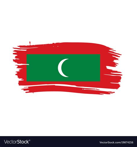 Maldives flag Royalty Free Vector Image - VectorStock