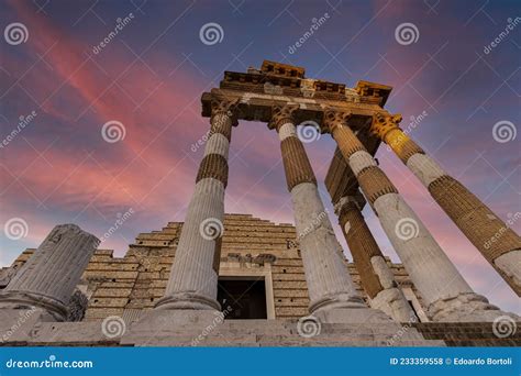 Ruins of Ancient Rome in the City of Brescia, the Capitolium Stock ...