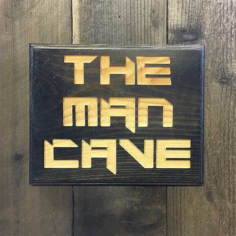 The Man Cave Sign - Carved Pine Wood | Man cave signs, Man cave home ...