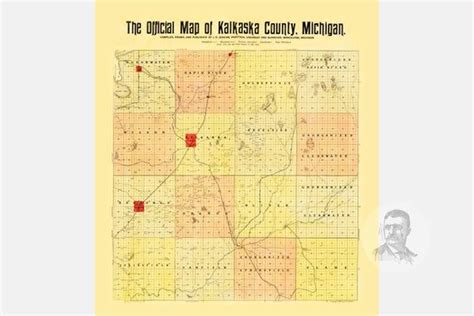 Kalkaska County Michigan Map 1898 Old Map of Kalkaska County - Etsy ...