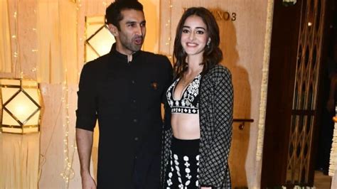 Ananya Panday poses with Aditya Roy Kapur at Diwali party after calling ...