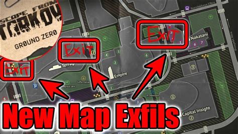 Tarkov Ground Zero Map Exfil Locations - YouTube