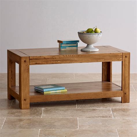 Quercus Coffee Table in Rustic Solid Oak | Oak Furniture Land