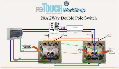 2 way double pole switch diagram - Wiring Diagram and Schematics