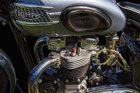 1957 Triumph Tiger 650 Engine Photograph by Nick Gray - Pixels