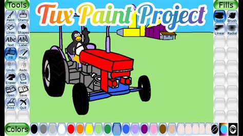 how to use Tux paint || How to create Project in Tux Paint || Tux paint ...